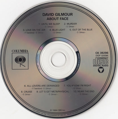 David Gilmour : About Face (CD, Album, RE, RP, DAD)