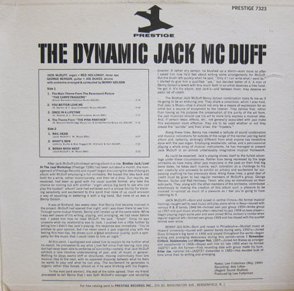 The Brother Jack McDuff Quartet With The Big Band Of Benny Golson : The Dynamic Jack Mc Duff (LP, Album, Mono, Gat)
