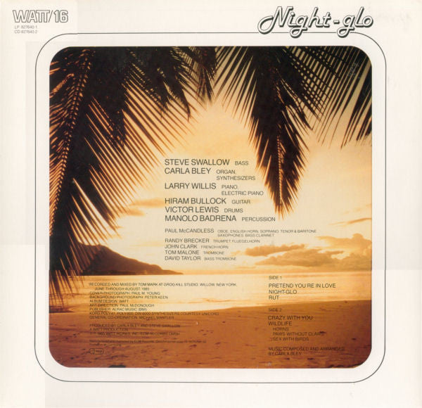 Carla Bley with Steve Swallow : Night-glo (LP, Album)