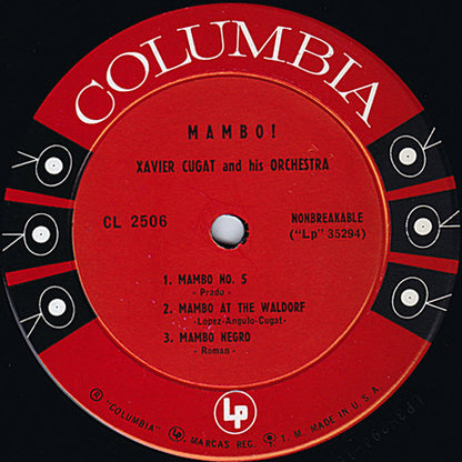 Xavier Cugat And His Orchestra : Mambo! (10", Album)