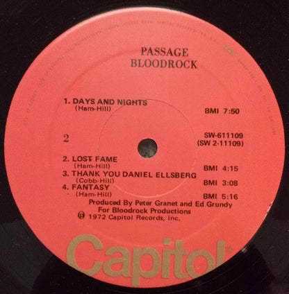 Bloodrock : Passage (LP, Album, Club, Sup)