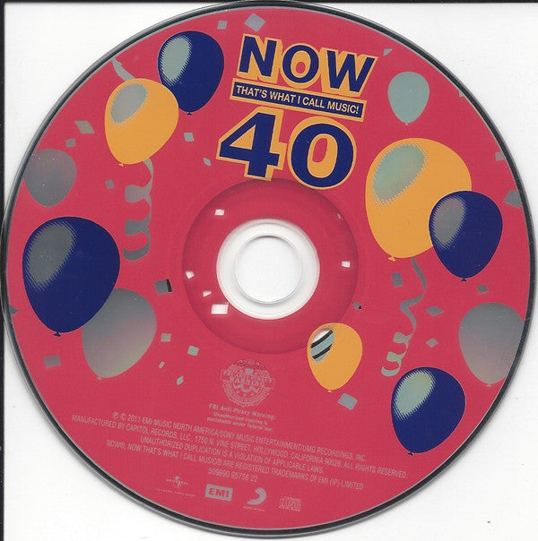 Various : Now That's What I Call Music! 40 (CD, Comp)