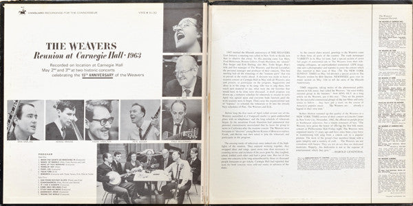 The Weavers : Reunion At Carnegie Hall - 1963 (LP, Mon)