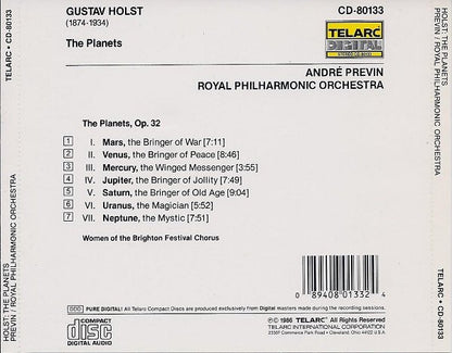 Gustav Holst, André Previn, Royal Philharmonic Orchestra, Women Of The Brighton Festival Chorus : The Planets Op. 32 (CD, Album, Dig)