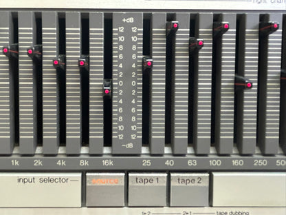Technics SH-8055 Stereo Graphic Equalizer with Spectrum Analyzer and Technics RP-3215E Condenser Microphone * Fully Serviced