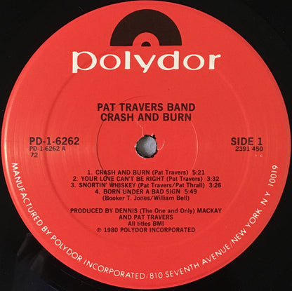 Pat Travers Band : Crash And Burn (LP, Album, 72 )