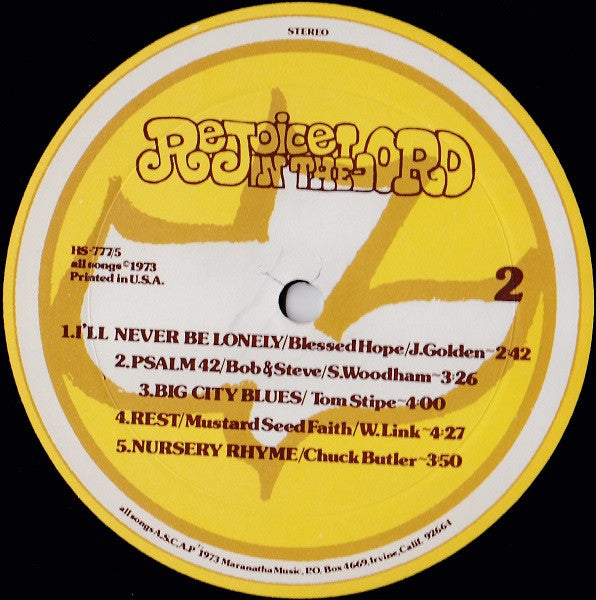 Various : Maranatha 3 (Rejoice In The Lord) (LP, Comp)