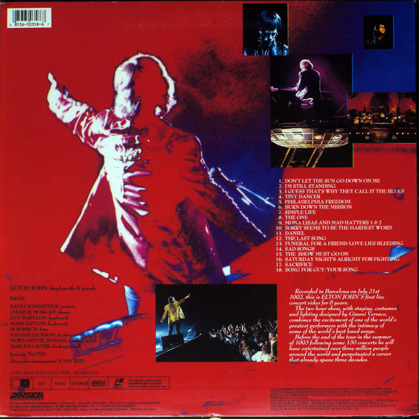 Elton John : Live World Tour 1992 (Laserdisc, 12", NTSC)