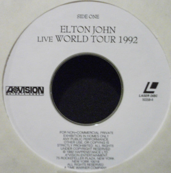 Elton John : Live World Tour 1992 (Laserdisc, 12", NTSC)