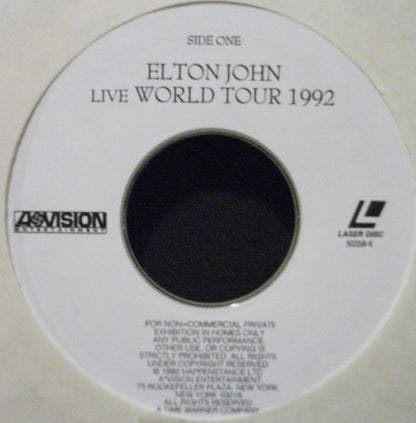 Elton John : Live World Tour 1992 (Laserdisc, 12", NTSC)