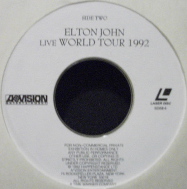Elton John : Live World Tour 1992 (Laserdisc, 12", NTSC)