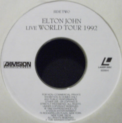 Elton John : Live World Tour 1992 (Laserdisc, 12", NTSC)