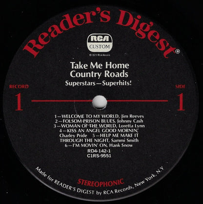 Various : Take Me Home Country Roads (8xLP, Comp + Box)