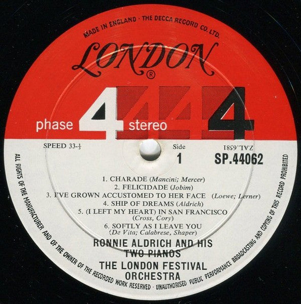 Ronnie Aldrich And His Two Pianos With The London Festival Orchestra* : The Magic Moods Of Ronnie Aldrich (LP, Album)