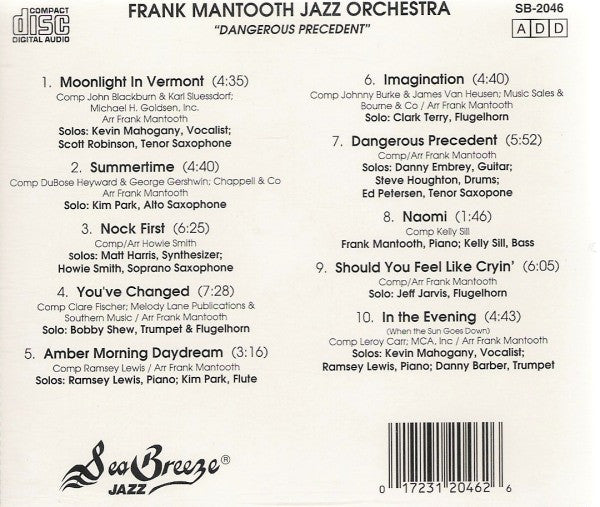 Frank Mantooth : Dangerous Precedent (CD)