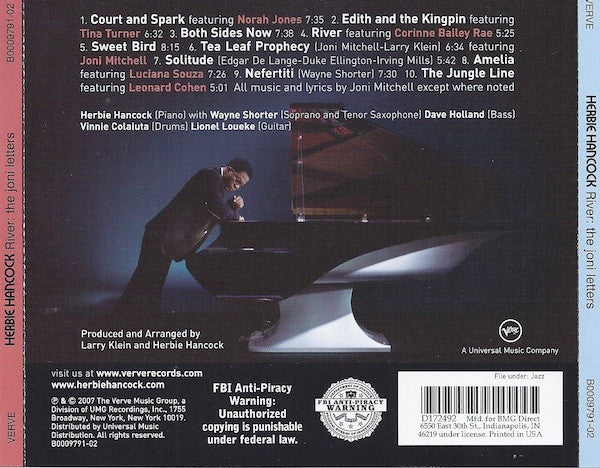 Buy Herbie Hancock : River: The Joni Letters (CD, Album, Club) Online ...