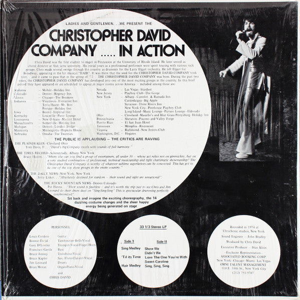 Christopher David Company : ..... In Action (LP, Album)
