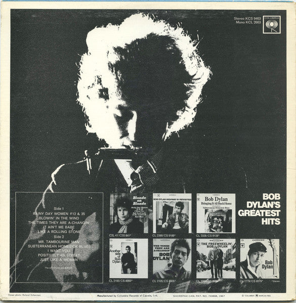 Bob Dylan : Bob Dylan's Greatest Hits (LP, Comp, RE)