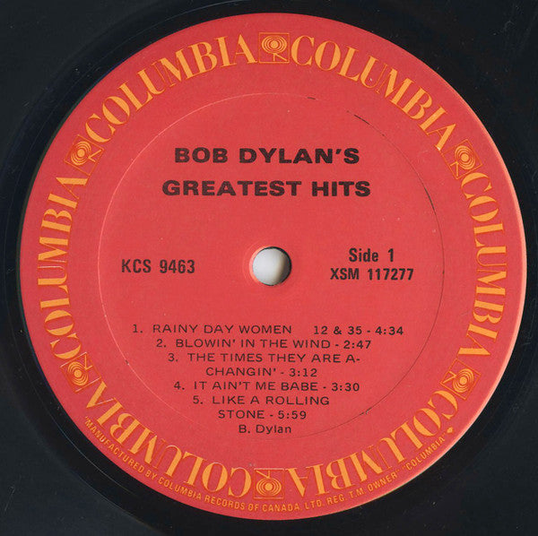 Bob Dylan : Bob Dylan's Greatest Hits (LP, Comp, RE)