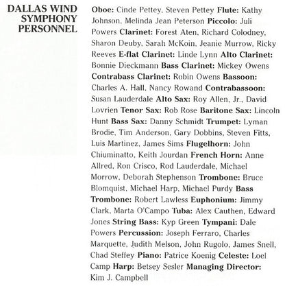 Frederick Fennell, Dallas Wind Symphony, Isaac Albeniz*, Norman Dello Joio, Vittorio Giannini, Edvard Grieg, Vaclav Nelhybel : Trittico (HDCD)