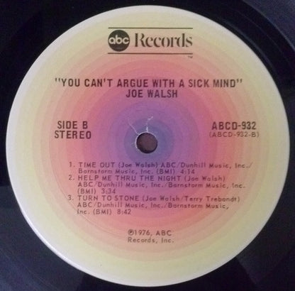 Joe Walsh : You Can't Argue With A Sick Mind (LP, Album, Ter)