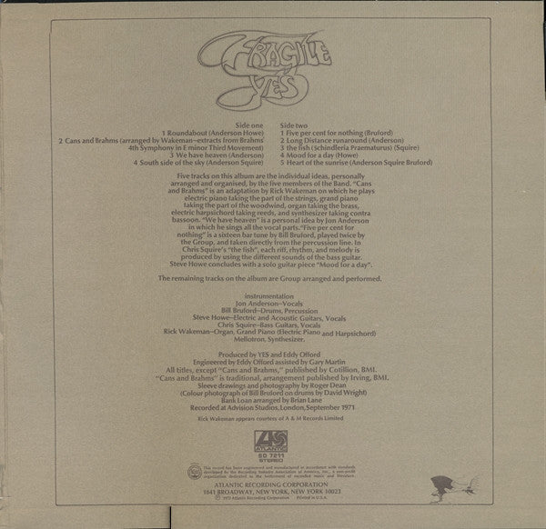 Buy Yes : Fragile (LP, Album, PR ) Online for a great price – The