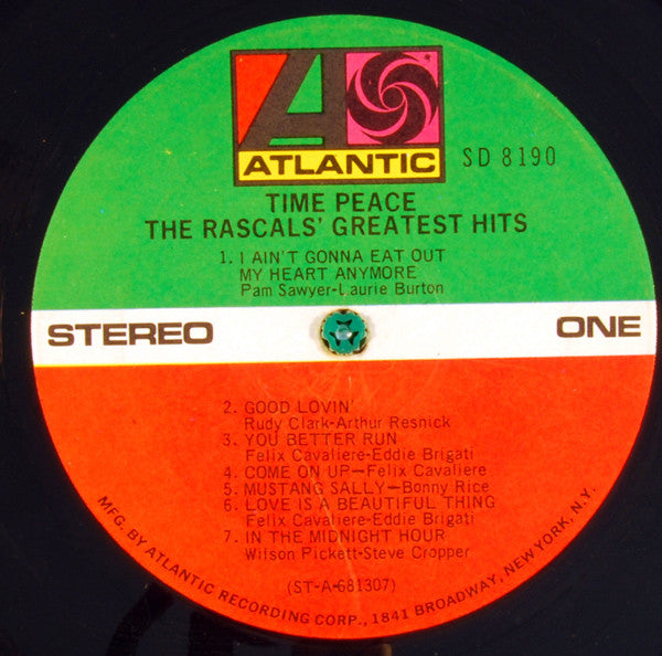Buy The Rascals : Time Peace: The Rascals' Greatest Hits (LP, Comp, RE ...