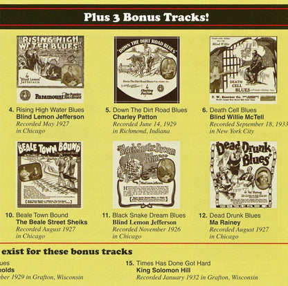 Various : 15 Classic Blues Songs From The 1920's: Vol. 1 (CD, Comp, RM)