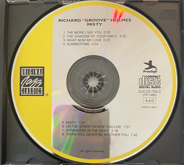 Richard "Groove" Holmes : Misty (CD, Album, RE, RM)
