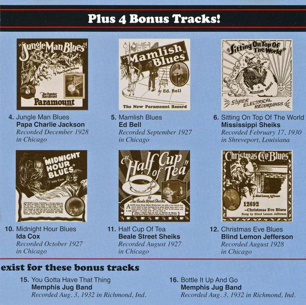 Various : 16 Classic Blues Songs From The 1920's: Vol. 2 (CD, Comp, RM)