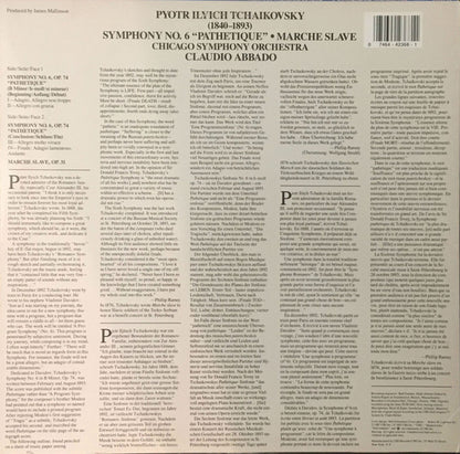 Claudio Abbado, Tchaikovsky*, Chicago Symphony Orchestra : Symphony No. 6 "Pathetique" / Marche Slave (LP, Album)