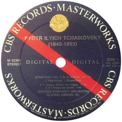 Claudio Abbado, Tchaikovsky*, Chicago Symphony Orchestra : Symphony No. 6 "Pathetique" / Marche Slave (LP, Album)