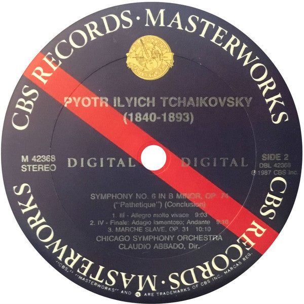 Claudio Abbado, Tchaikovsky*, Chicago Symphony Orchestra : Symphony No. 6 "Pathetique" / Marche Slave (LP, Album)