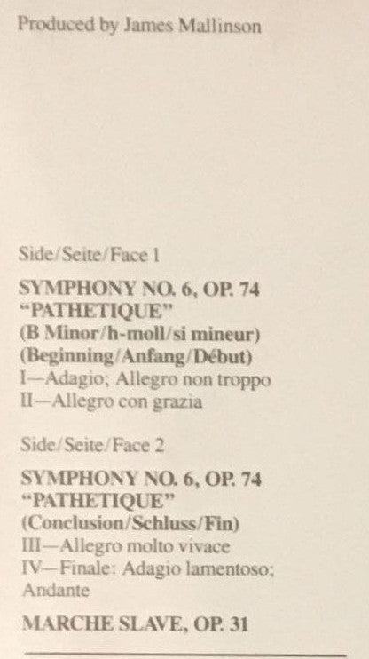 Claudio Abbado, Tchaikovsky*, Chicago Symphony Orchestra : Symphony No. 6 "Pathetique" / Marche Slave (LP, Album)