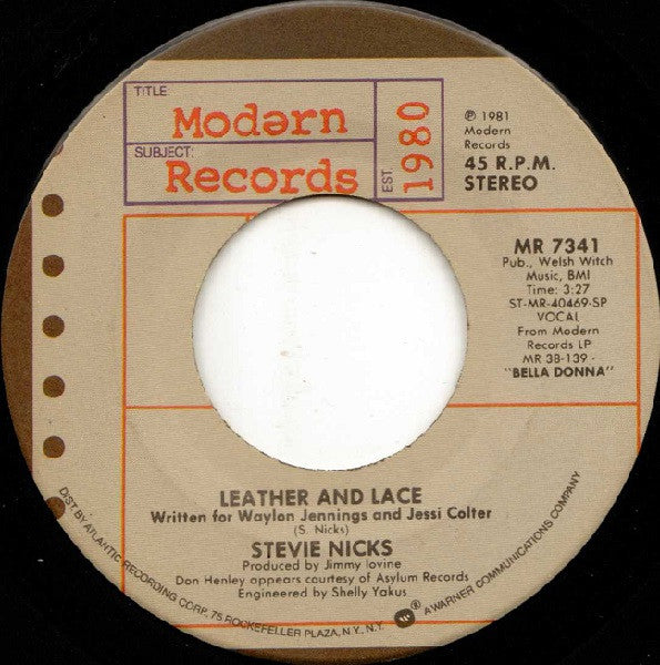 Stevie Nicks With Don Henley : Leather And Lace (7", Single, SP,)