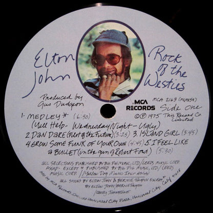 Elton John : Rock Of The Westies (LP, Album, RE, RP, Glo)