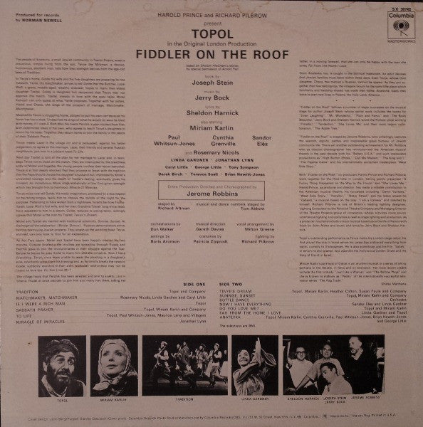 Topol : Fiddler On The Roof (LP, Album)