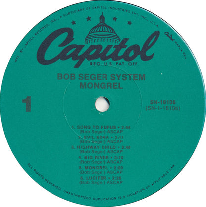 Bob Seger System : Mongrel (LP, Album, RE)
