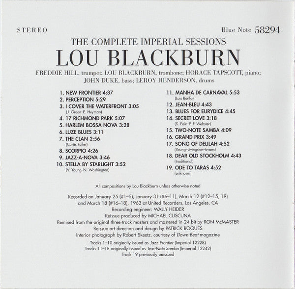 Lou Blackburn : The Complete Imperial Sessions (CD, Comp)