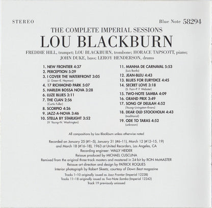 Lou Blackburn : The Complete Imperial Sessions (CD, Comp)