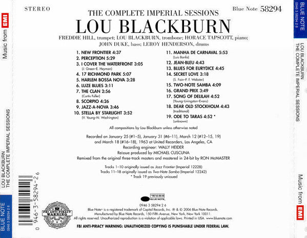 Lou Blackburn : The Complete Imperial Sessions (CD, Comp)