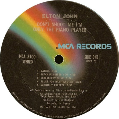 Elton John : Don't Shoot Me I'm Only The Piano Player (LP, Album, RE, Gat)