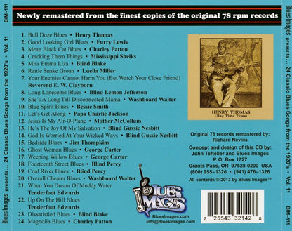 Various : 24 Classic Blues Songs From The 1920's: Vol. 11 (CD, Comp, RM)