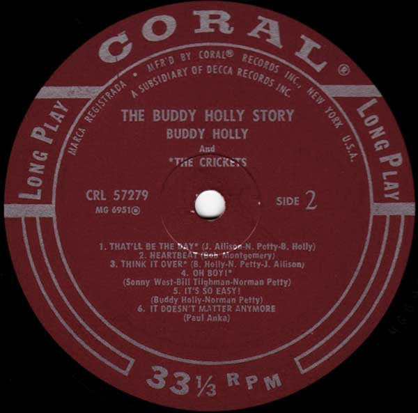 Buy Buddy Holly : The Buddy Holly Story (LP, Comp, Mono) Online