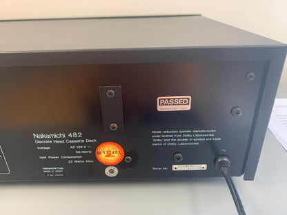 Nakamichi 482 Discrete Head Cassette Deck * Fully Serviced