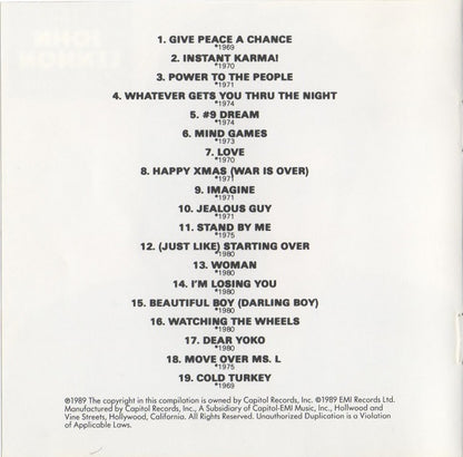 John Lennon : The John Lennon Collection (CD, Comp, Club, RE)