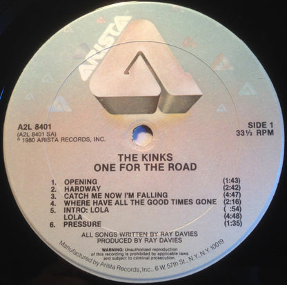 The Kinks : One For The Road (2xLP, Album, Kee)