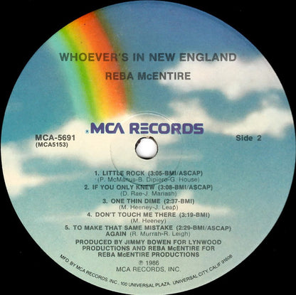 Reba McEntire : Whoever's In New England (LP, Album, Pin)