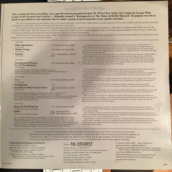 Herbie Hancock : V.S.O.P. (2xLP, Album, Ter)