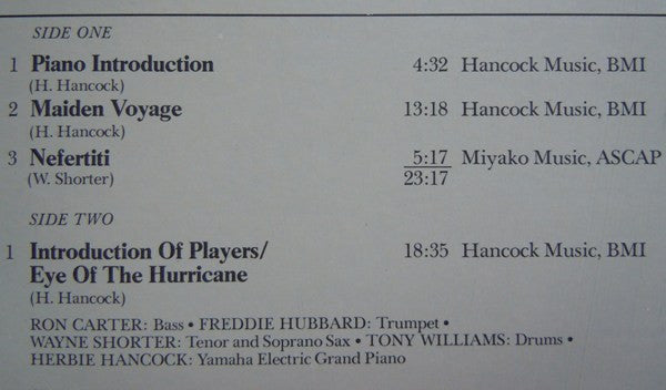 Herbie Hancock : V.S.O.P. (2xLP, Album, Ter)